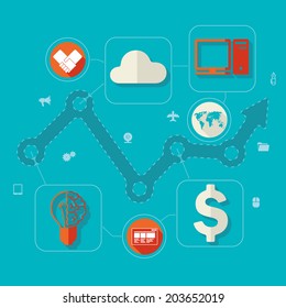 Set of business icons
