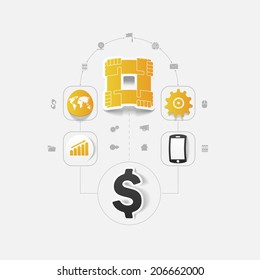 Set of business icons