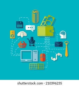 Set of business icons