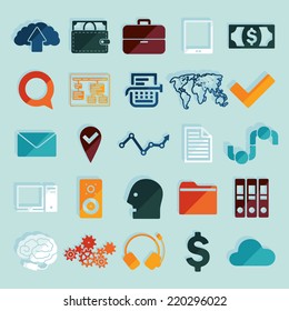 Set of business icons