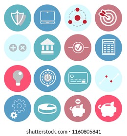 Set of business icons in flat simple style. Vector modern illustration. Finance, business and education theme. Money and bank system symbols. Objects isolated on white background