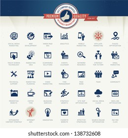 Set of business icons for internet marketing and services
