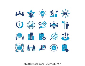 set of business icons, management, company