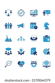 set of business icons, management, workplace