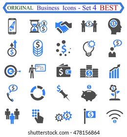 Set of Business icons on a white background