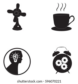 Set of business icons on a white background, Vector illustration