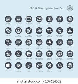 Set of business icons for SEO and development
