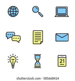 Set of business icons. Simple vector signs. Symbols for your mobile app or website.