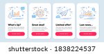 Set of Business icons, such as Dot plot, Artificial intelligence, Paper plane symbols. Mobile screen banners. Investment line icons. Presentation graph, All-seeing eye, Airplane. Vector