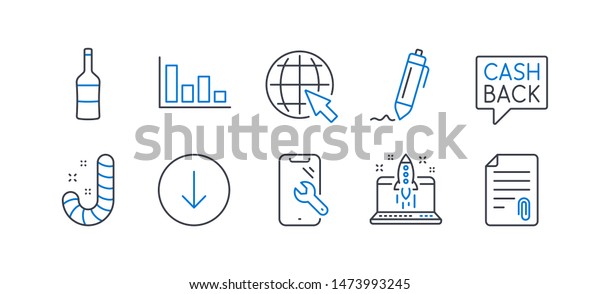 Set Business Icons Such Smartphone Repair Stock Vector - 