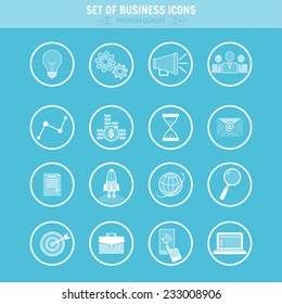 Set of business icons. Vector
