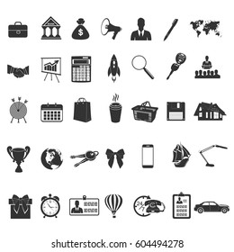 set of business icons, vector