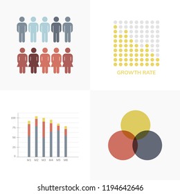 Conjunto de vectores de infografía de negocios