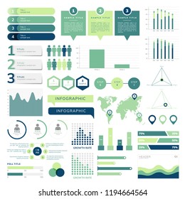 Set of business infograph vectors