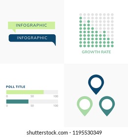 Set of business infograph vectors