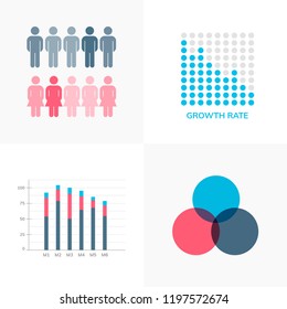 Set of business infograph vectors