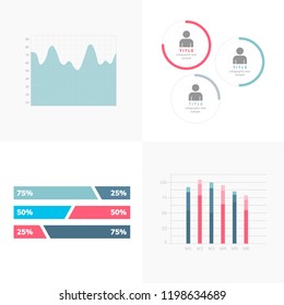 Set of business infograph vectors