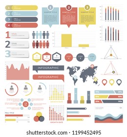 Set of business infograph vectors