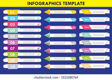 Set of Business Infographic Template Graphic