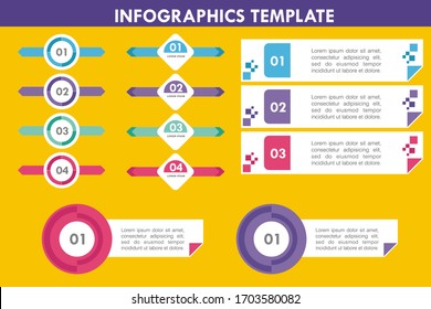 Set of Business infographic template Vector illustration