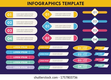 Set of Business infographic template Vector illustration