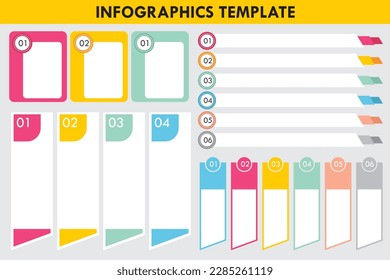 Set of Business-Infografik-Vorlage Vektorgrafik