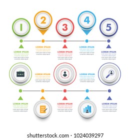 Set of Business Infographic Template.Modern Infographics Timeline Design Template.Vector Illustration