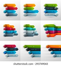 Set of business infographic templates. Vector illustration.