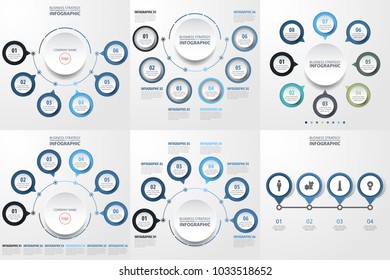 Set of Business Infographics design template illustration. Vector eps10. Modern minimal and clean. Premium design set elements for web graphic presentation