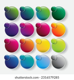 Set of business infographics design template for presentation