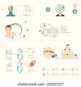 Set of business infographics elements for business presentation and website templates.