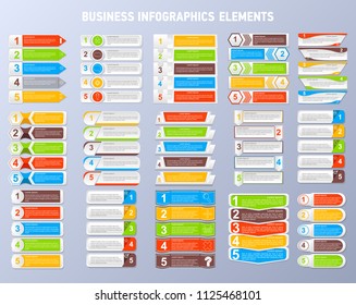 Set of business infographics elements. Vector business template for presentation. EPS10