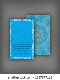 Set of business, invitation, save the date card template, abstract elegant pattern vector design editable. Hand drawn background. Mandala design