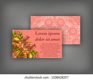 Set of business, invitation, save the date card template, abstract elegant pattern vector design editable. Hand drawn background. Mandala design
