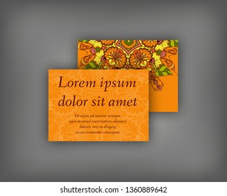 Set of business, invitation, save the date card template, abstract elegant pattern vector design editable. Hand drawn background. Mandala design