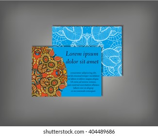 Set of business, invitation, save the date card template, abstract elegant pattern vector design editable. Hand drawn background. Mandala design