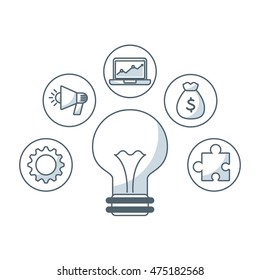 set business isolated icons vector illustration design