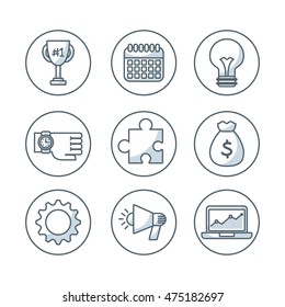 set business isolated icons vector illustration design