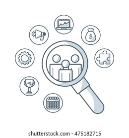set business isolated icons vector illustration design