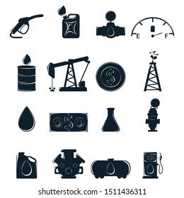 Set of Business label. Oil Development and Extraction. World Petrol Production. Oil Biz Symbol, Icon and Badge. Simple Vector illustration.