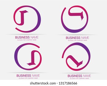 Set of business logo design idea vector.
