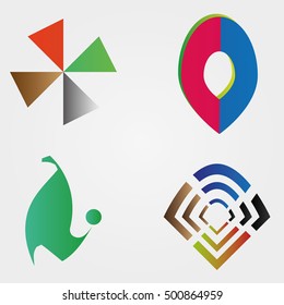 set of business logos