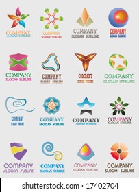 set of business logos and icons, for your corporate identity.