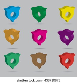 Set of business logos. Vector illustration