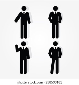 Set Of Business Man Icon ,vector Illustration,business Man Icon Vector