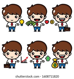 set of business man vector designs