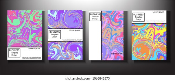 Set Business marble Design Template.Agate stone,Natural,liquid textures,ink style.for Cover brochure layout or flyer template, poster, magazine, annual report,presentation,Front page book cover