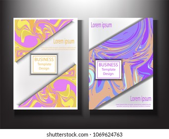 Set Business marble Design Template.Agate stone,Natural,liquid textures,ink style.for Cover brochure layout or flyer template, poster, magazine, annual report,presentation,Front page book cover