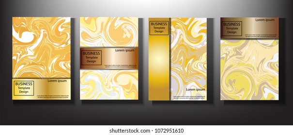 Set Business marble Design Template.Agate stone,Natural,liquid textures,ink style.for Cover brochure layout or flyer template, poster, magazine, annual report,presentation,Front page book cover