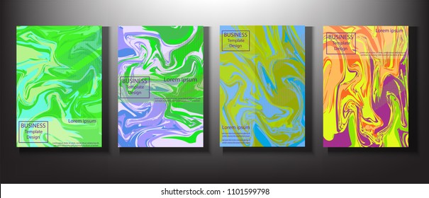 Set Business marble Design Template.Agate stone,Natural,liquid textures,ink style.for Cover brochure layout or flyer template, poster, magazine, annual report,presentation,Front page book cover